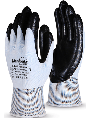 Перчатки МИКРОНИТ, (TNI-14), нейлон-нитрил